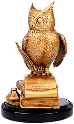 Handmade Owl Statue for Home Decor and Desk