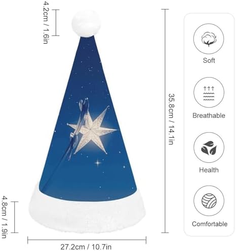 NWGHM Santa Hat Navy Blue Christmas Party Headwear