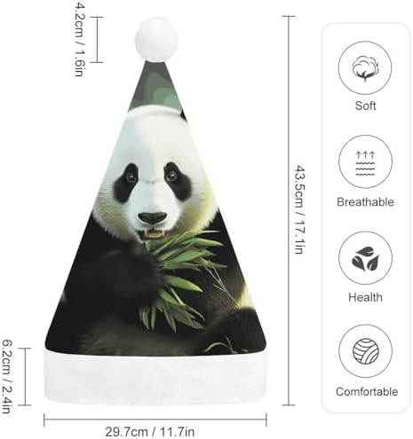 Santa Hat Panda Christmas Hat for Adults