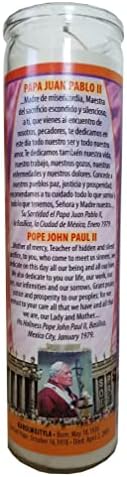 Pope John Paul II Pillar Candle 8 Inches Tall