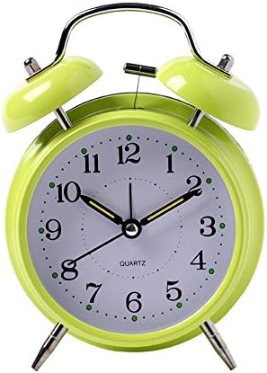 4 Inch Metal Double Bell Alarm Clock with Night Light