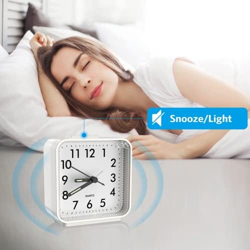 Loud Alarm Clock with Night Light and Snooze