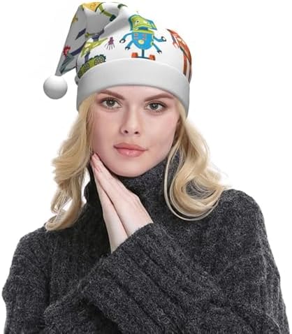 QinZheng Cute Cartoon Robots Santa Hat