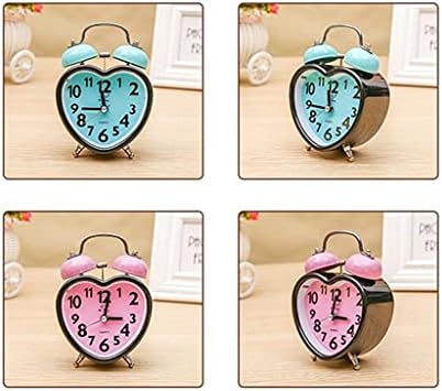 Heart Shape Double Bell Alarm Clock with Nightlight