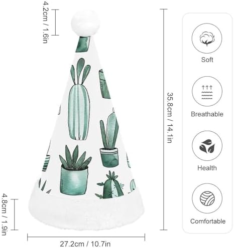 Santa Hat Cacti And Succulents Xmas Headwear