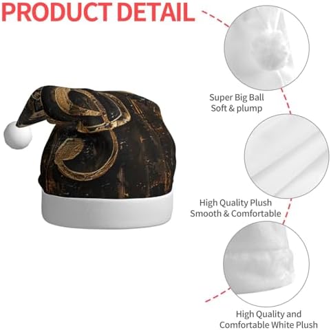 Music Symbol Christmas Santa Hat Plush Funny For Adults Party