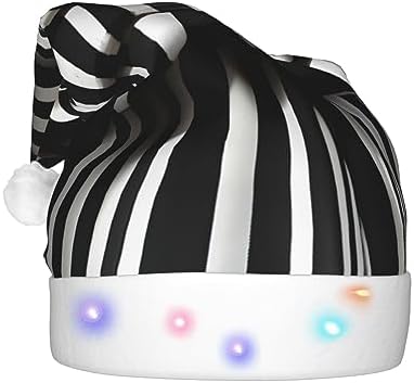 QINZHENG LED Light Santa Hat for Unisex Christmas Party