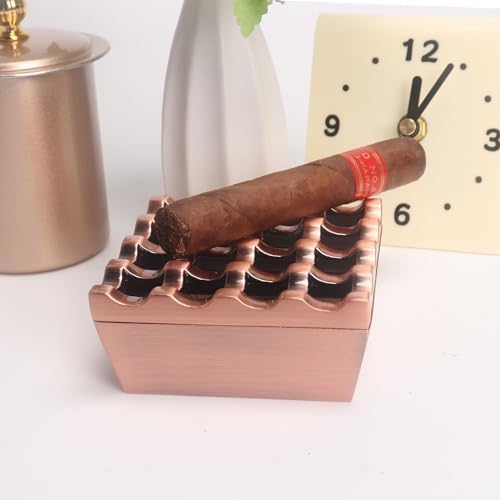 NIWONS Metal Ashtray Windproof for Home Hotel Garden and Desktop Use