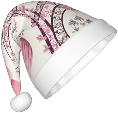 Dog and Paris Towe Print Christmas Santa Hat Small Size