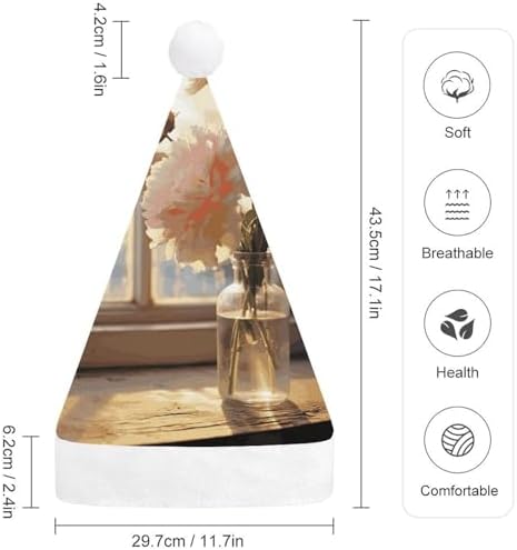 NWGHM Santa Hat Window Flower Christmas Headwear