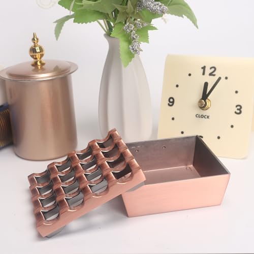 NIWONS Metal Ashtray Windproof for Home Hotel Garden and Desktop Use