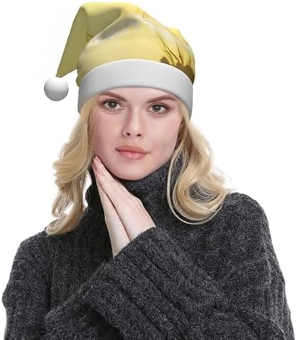 QINZHENG Yellow Dragonfly Santa Hat Christmas Party Gift for Women