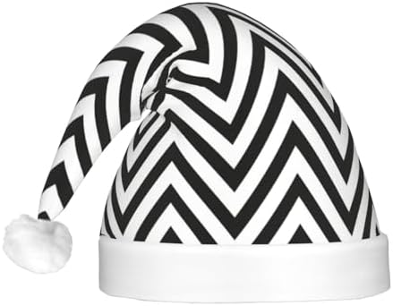 ZigZag Stripe Christmas Santa Hat Plush Light Up