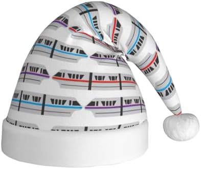 QINZHENG Monorail Train Santa Hat Personalized Christmas Headwear