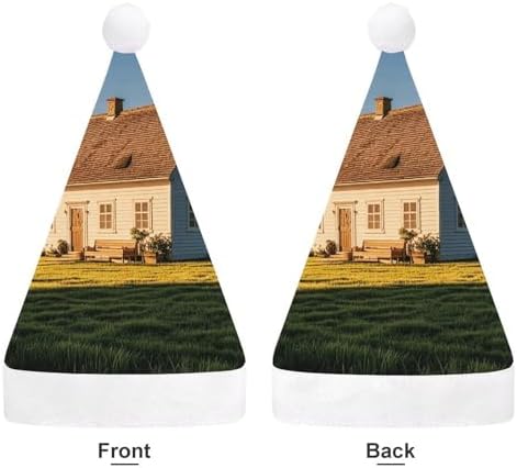 Santa Hat Country Style Farmhouse Christmas Hat for Adults
