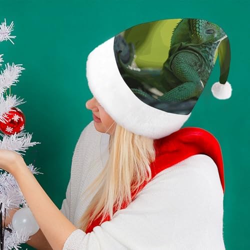 Santa Hat Green Lizard Christmas Costume Headwear