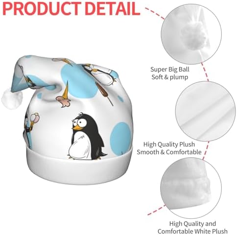 Penguin Balloon Snowflake Christmas Santa Hat Plush Light Up for Adult