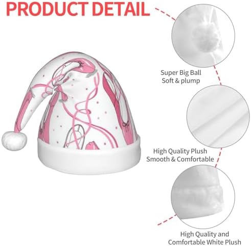 Pink Ballet Shoes Santa Hat Christmas Party Headwear