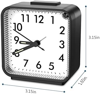 Ankilo Analog Alarm Clock with Night Light and Snooze Function