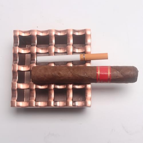 NIWONS Metal Ashtray Windproof for Home Hotel Garden and Desktop Use