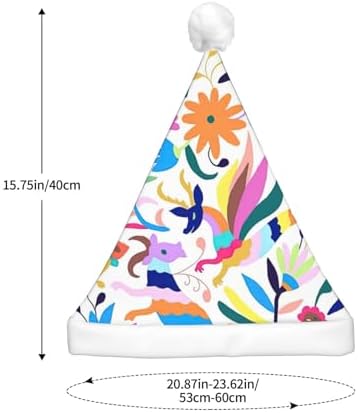 QINZHENG LED Christmas Santa Hat with Animal Print