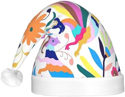 QINZHENG LED Christmas Santa Hat with Animal Print
