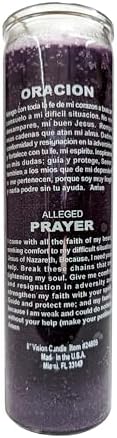 Generic Jesus Nazareno Purple Pillar Candle