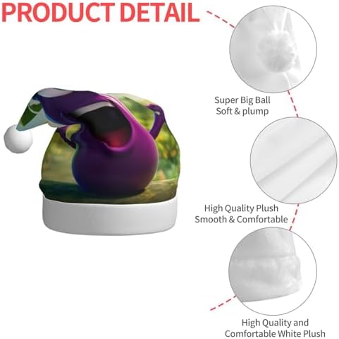 QinZheng Cartoon Eggplant Santa Hat