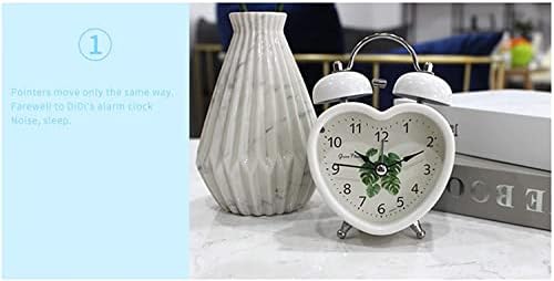 SweetMmj Metal Silent Alarm Clock with Night Light