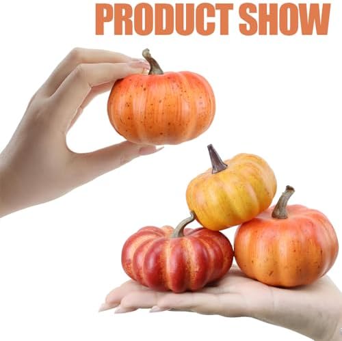 Realistic Mini Pumpkin Decor 16PCS for Fall