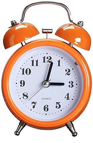Portable Fashion Silent Double Bell Alarm Clock with Night Light