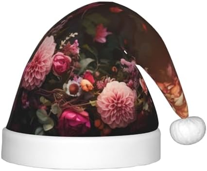 Garlands Nice Flowers Print Christmas Santa Hat Small Size