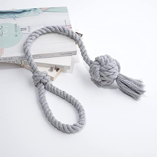 4 Pack Rustic Curtain Tiebacks in Grey