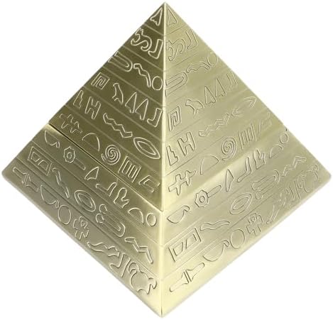 Zerodis Metal Pyramid Ashtray with Cover Windproof Small