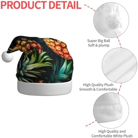 QinZheng Tropical Pineapple Santa Hat for Women Adult