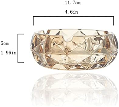 Transparent Crystal Ashtray Without Cover 46 Inch Large Capacity