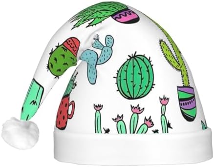 QinZheng LED Light Up Santa Hat Christmas Velvet Adult Headwear