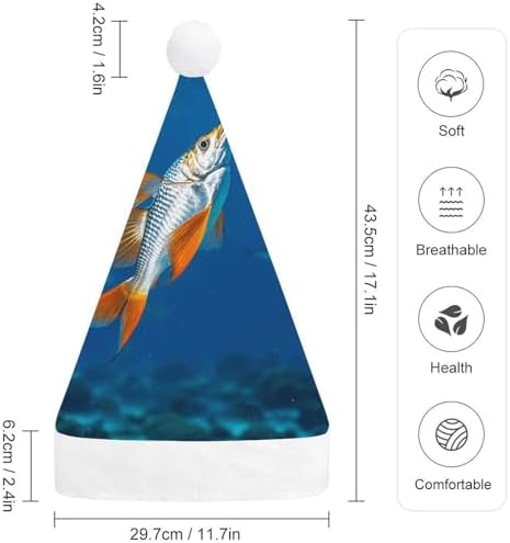 Santa Hat Flying Fish Christmas Headwear for Adults