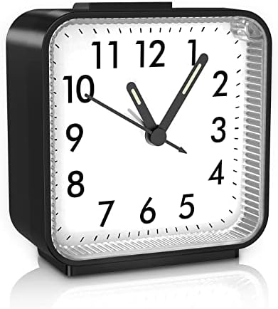 Ankilo Analog Alarm Clock with Night Light and Snooze Function