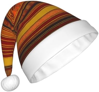 Native American Pattern Christmas Santa Hat Plush for Adults