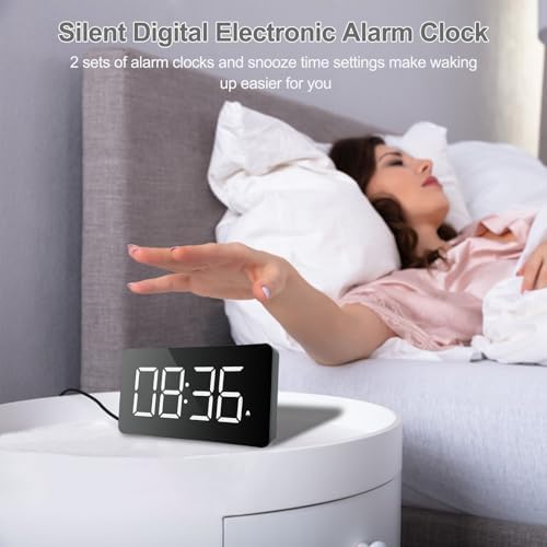 JUSTUP Table Digital Alarm Clock with Dual Alarm and Night Light