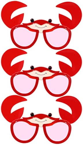 PRETYZOOM 3 Pcs Funny Crab Sunglasses for Parties