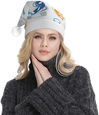 QINZHENG LED Light Up Santa Hat for Adults Christmas Party