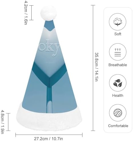 Santa Hat Blue Heart Christmas Party Headwear