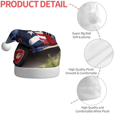 QinZheng 4th Of July Patriotic Santa Hat