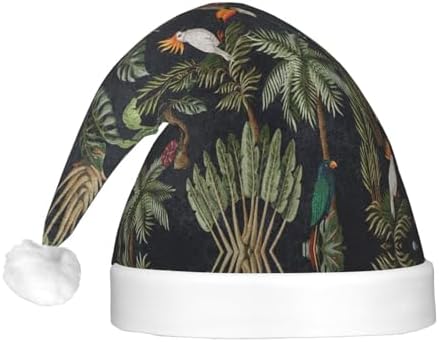 Watercolour Cactus Print LED Christmas Santa Hat For Adults