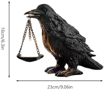 Gothic Crow Candle Holder Halloween Decor