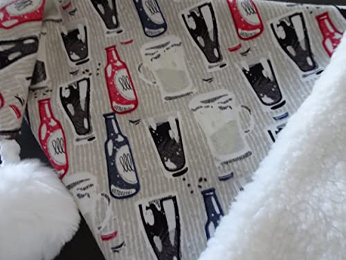 Beer Santa Hat Novelty Christmas Party Adult Headwear