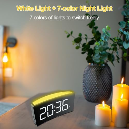 JUSTUP Table Digital Alarm Clock with Dual Alarm and Night Light