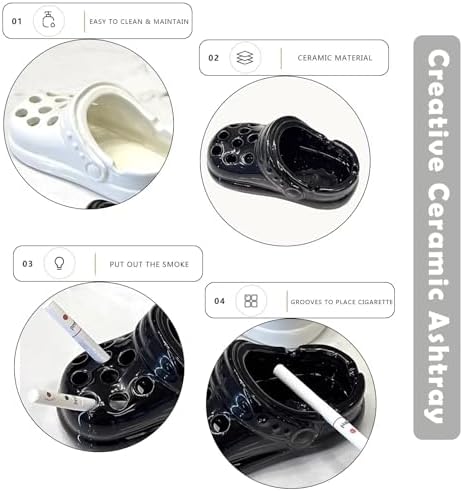 Creative Clogs Ceramic Ashtray for Home and Office